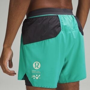 LULULEMON Green Fast and Free Road to Trail Lined Shorts 6" Medium